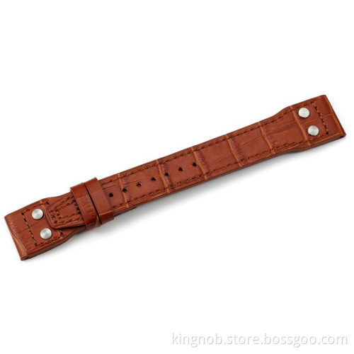 IW-12 Good Quality Handmade Brown leather watch with steel buckle